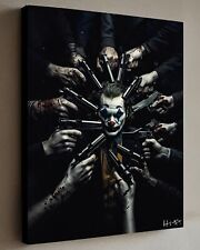 The Joker TELA 40x30CM con certificato di autenticità Jacob Hitt con certificato di autenticità