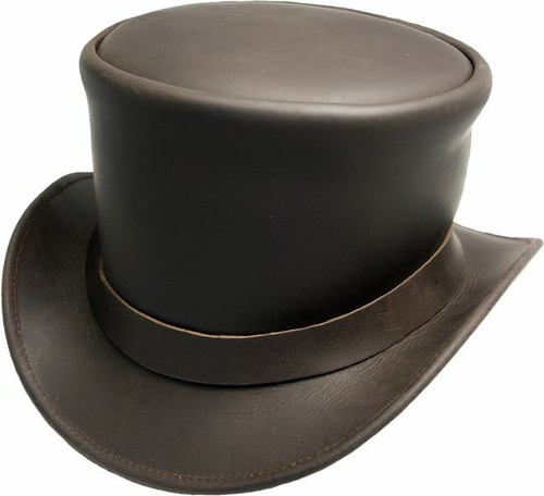 Cappello pelle marrone - in,