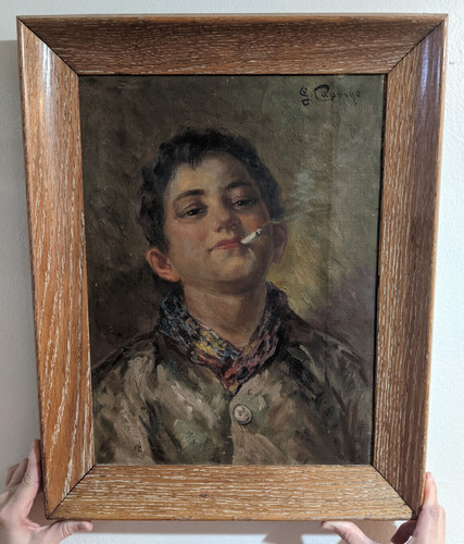 Dipinto olio ragazzo - dipinto, "il