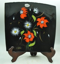 Piatto IN Ceramica Di Longwy Decoro Florat Firmato Da Identificare Collezione