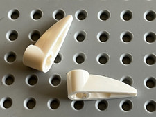 2 x LEGO TECHNIC white tooth