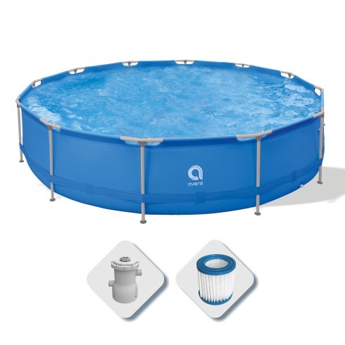 Piscina tonda fuori terra con - piscina,