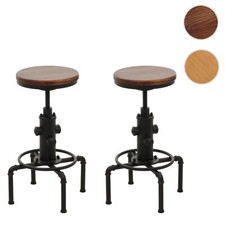 Set 2 Sgabelli da Bar HWC-N23