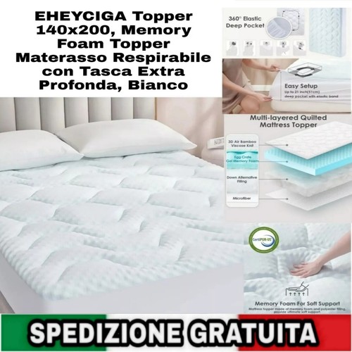 Topper matrimoniale 140x200 - matrimoniale,