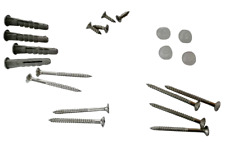 4 Viti 4 Tasselli e 4 Ventose per Fissaggio Mensole Legno e Vetro Duraline