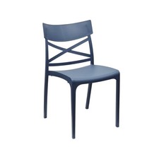 Sedia Croix blu per bar, ristoranti, cucina
