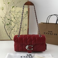 Borsa a tracolla Coach CP150 Tabby 26, trapuntata rossa Nappa specifica 2 vie