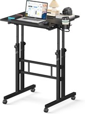 Piccola Scrivania in Piedi con Ruote, Mobile Stand Up Desk, Portatile Standing Table o