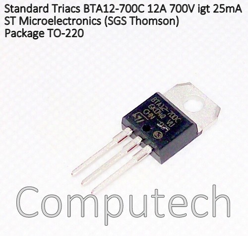 Triac bta12 700c 12a 700v - triac,