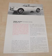 Alfa Romeo 2600 Spider Touring Brochure Brochure Brochure Edizione ENG IT DE
