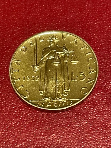Moneta vaticano 1952 pio - vaticano,