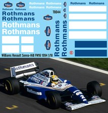 1/18 Decals per WILLIAMS