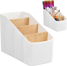 Organizer Scrivania Con 4 Scomparti, Porta Telecomando, Portapenne Da Scrivania