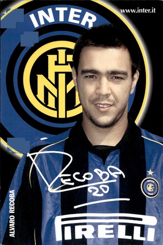 Cartolina alvaro recoba - alvaro, inter