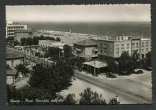 g324 CARTOLINA RIMINI HOTEL MOCAMBO DALL'ALTO 1953+++