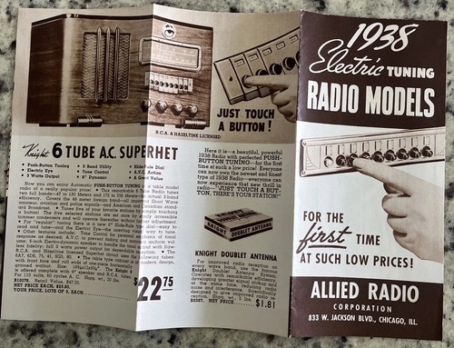 Brochure radio alleata vintage - radio,