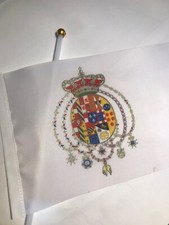 Bandierina,Regno Borbónico,Regno Delle Due Sicilie-Borboni-cm.21x21-con Base