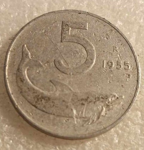 Moneta lire delfino - 5,