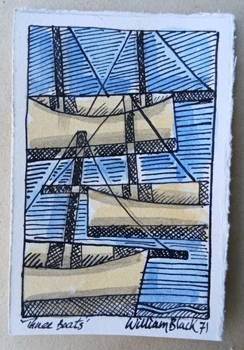 Quadro acquerello inchiostro - e,
