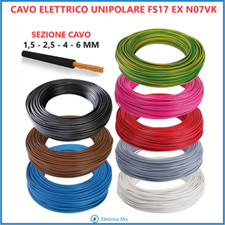 Cavo Elettrico Unipolare FS17 1,5 2,5 4 6 10 mm filo Cordina mt N07VK Matassa a