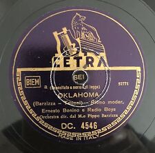 RARE 78RPM 10" CETRA ERNESTO BONINO E RADIO BOYS OKLAHOMA/SCAMPAGNATA DI GIOVENT