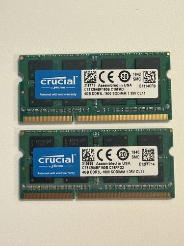 Crucial 8gb kit 2x4gb - 8gb,