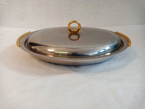 Zuppiera ovale acciaio inox - ovale, in