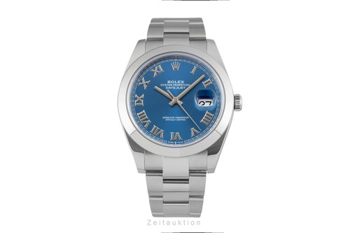 Rolex datejust blue - blue, roman