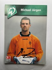 Autografo MICHAEL JÜRGEN-SV Werder Brema-allenatore portiere-firmato a mano-AK