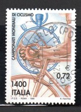 Francobollo Italia 1999 Campionati Mondiali Ciclismo  usato