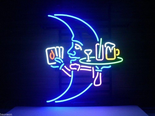 X14 blue moon neon - neon, sign