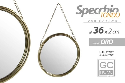 Specchio tondo metallo - tondo,