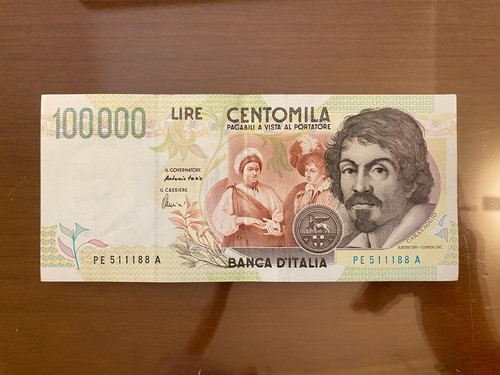 Banconota lire 100000 - banconota,