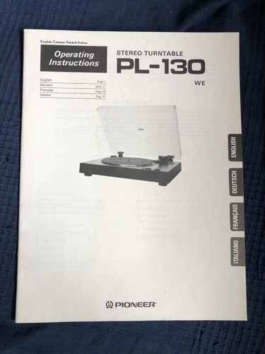 Pioneer 130 stereo - pioneer, pl-130