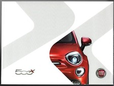 Fiat 500X 2015-2016 Brochure Mercato Regno Unito Pop, Pop Star, Lounge, Cross & Cross Plus