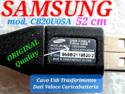 Cavo usb samsung - cavo,
