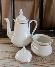 Primi '900 Caffettiera e Zuccheriera Porcellana Richard Ginori Moka 