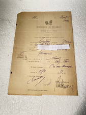 PALERMO UFFICIO DI STATO CIVILE VECCHIO DOCUMENTO OLD DOCUMENT 1937