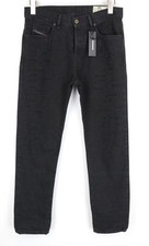 Diesel Mharky 088Ad W29/L30 Jeans Neri Strappati In Cotone Slim Fit Da Uomo