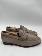 Men's Santoni beige suede