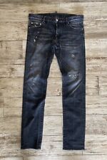 DSQUARED2 tg 50 “BLACK LOGO”  SLIM Fit DSQ2 size 36w ORIGINALE Dsq2 jeans Nero
