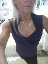 Top serata elegante blu navy