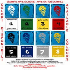 Skull helmet sticker moto