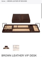 Luxurious hand made leather desk organiser by Renzo Romagnoli 