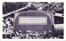 ADOLFO LA PRIMA TOMBA. ww2 propaganda anti-hitler anni 40 cartolina la mia battaglia