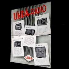Catalogo apparecchi radiofonici 'Unda Radio'. Volantino originale del 1940
