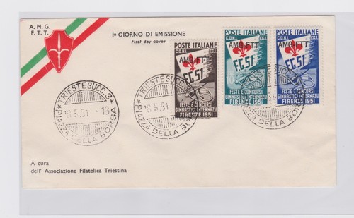 1951 trieste amg ftt fdc - trieste, amg-ftt:
