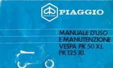 Vespa PK50XL PK 125XL Manuale USO E MANUTENZIONE