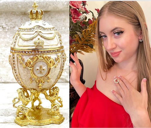 Off white newlywed faberge - off-white, egg
