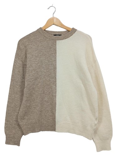 Maglione uomo bicolore beige - maglione,